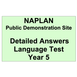 NAPLAN Demo Answers Language Year 5